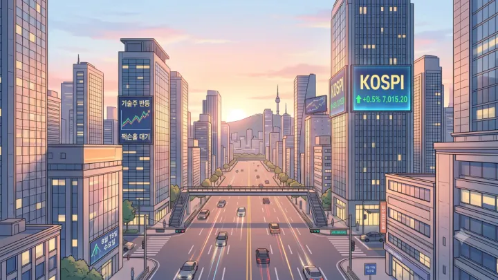 2026년 8월 19일 아침 시황: 美 기술주 조정과 금리 반등 속 코스피 7,000선 재도전 시험대