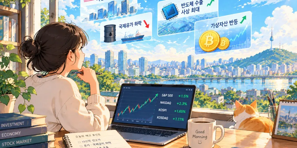 2026년 9월 23일 아침 시황: 나스닥은 다시 최고치, 코스피는 7,000선을 지킬까?