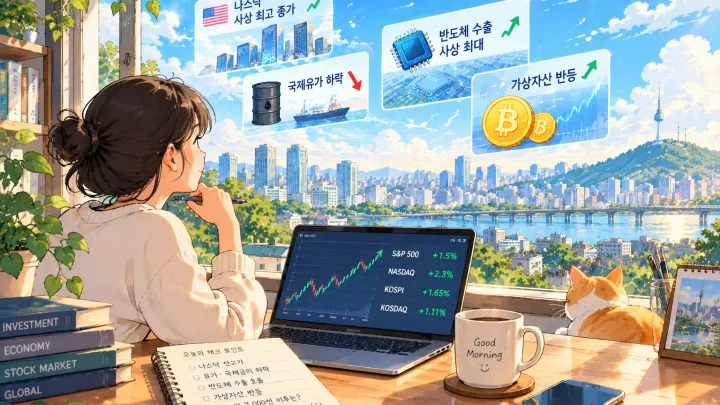 2026년 9월 23일 아침 시황: 나스닥은 다시 최고치, 코스피는 7,000선을 지킬까?