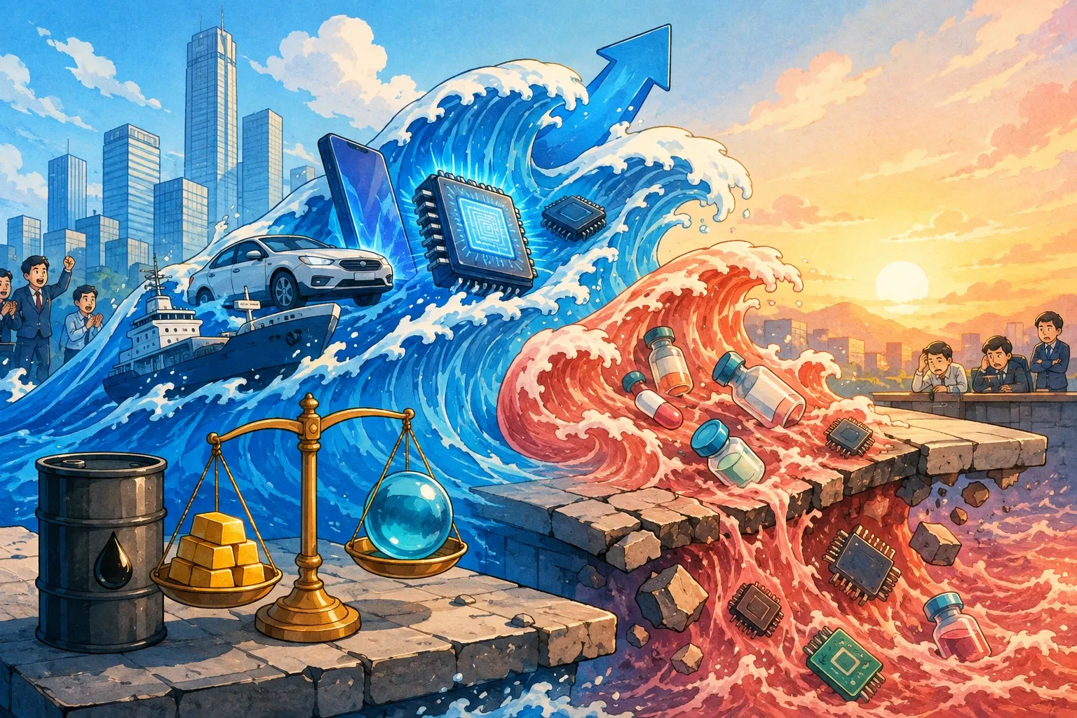 코스피와 코스닥의 엇갈린 마감 흐름을 보여주는 국내 증시 이미지